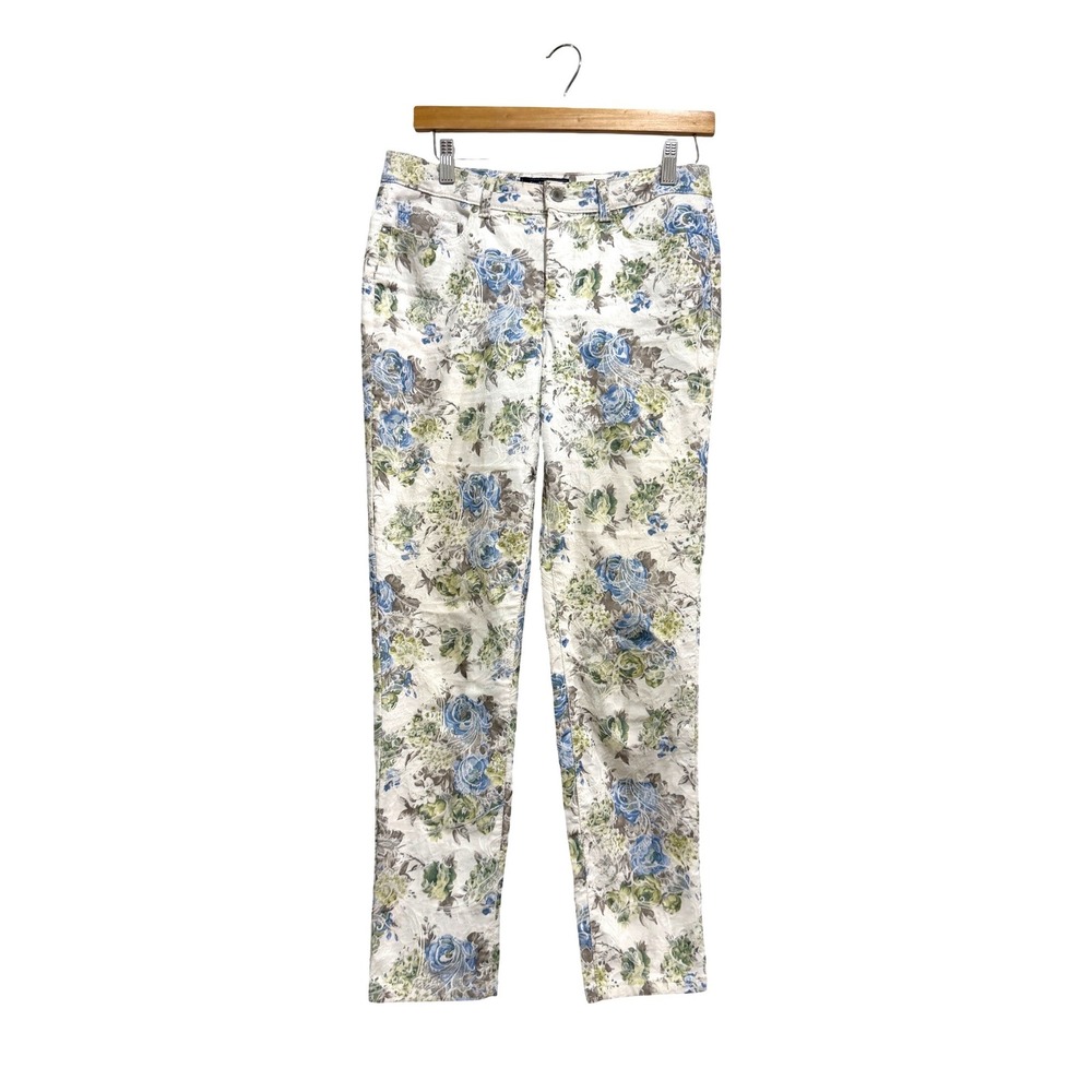 Charter Club‎ Bristol Skinny Ankle Jaquard Floral Jeans Size 4 Cottagecore
